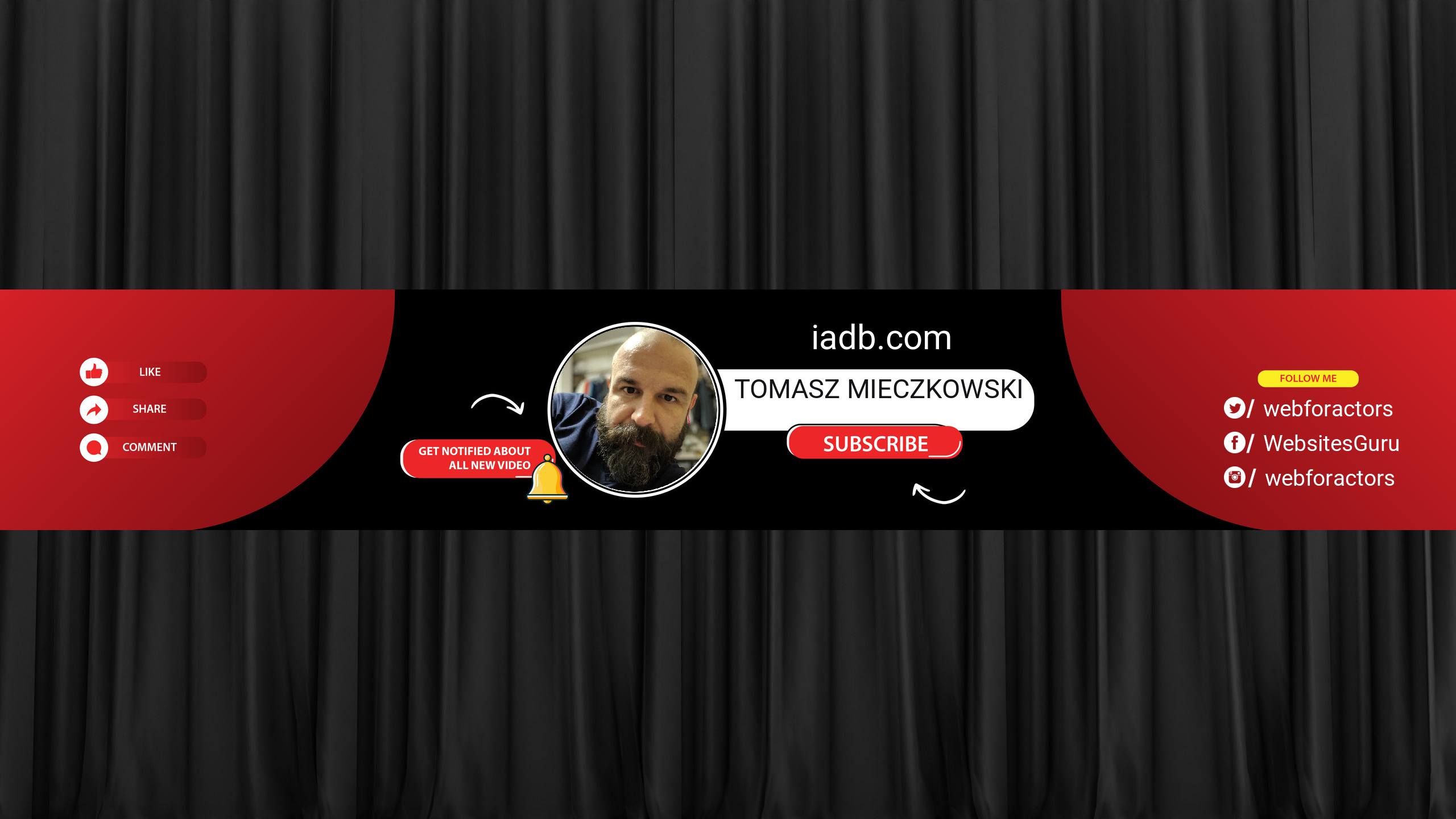 A YouTube channel banner for TOMASZ MIECZKOWSKI